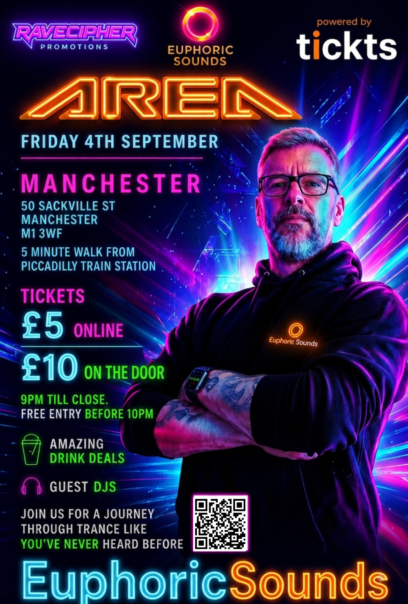 RaveCipher presents TranceDecoded With EuphoricSounds FREE B4 10pm