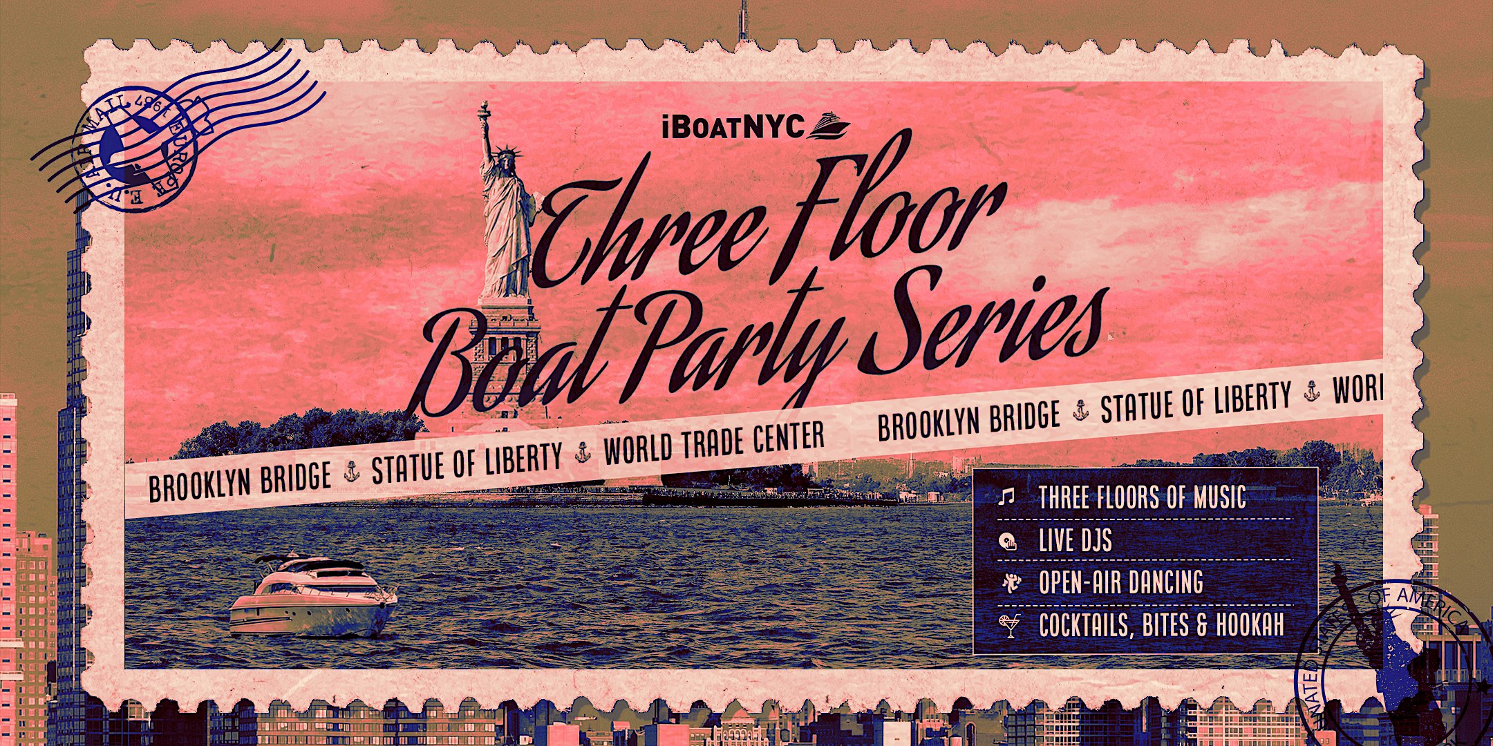 NYC Boat Party | 3-Level Yacht with Reggaeton - Hip-Hop - House Music Floor