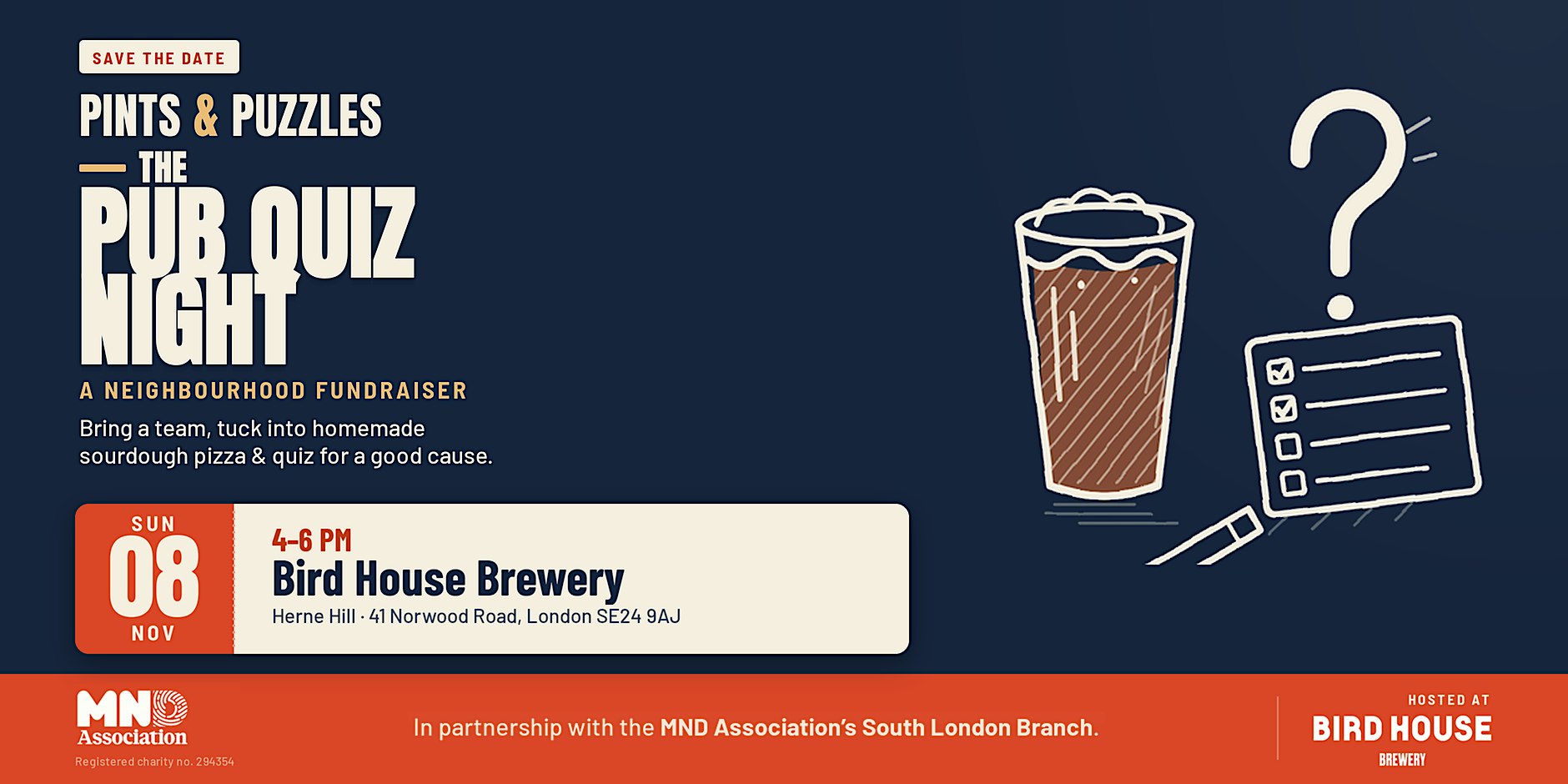 The Pub Quiz Night | MNDA South London