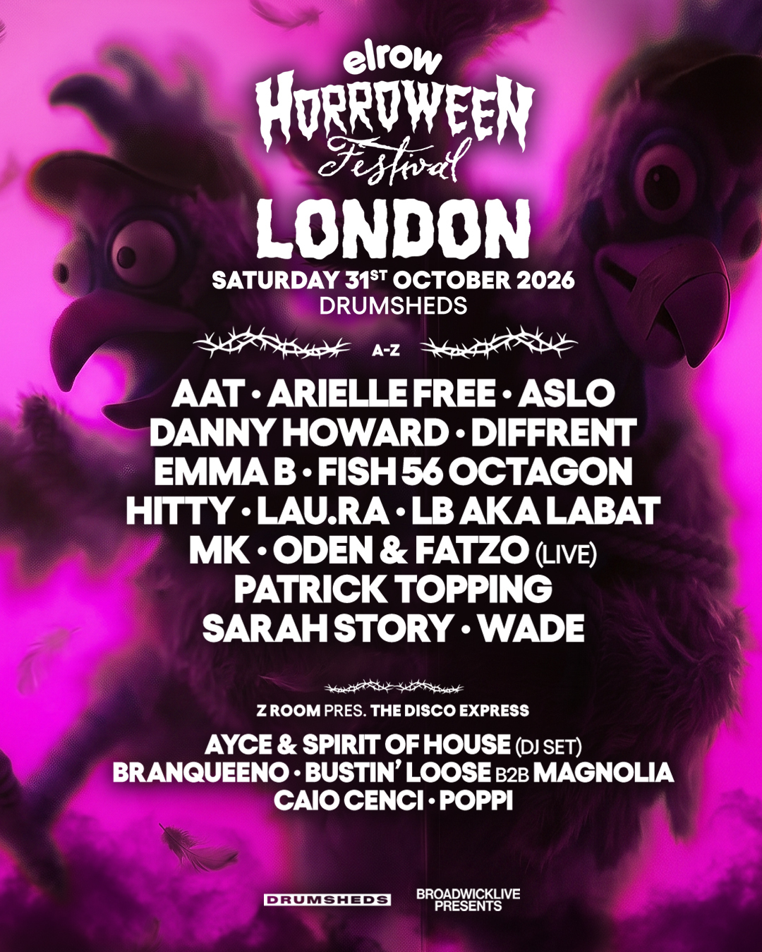 elrow Horroween Festival with MK, LB aka LABAT, Sarah Story