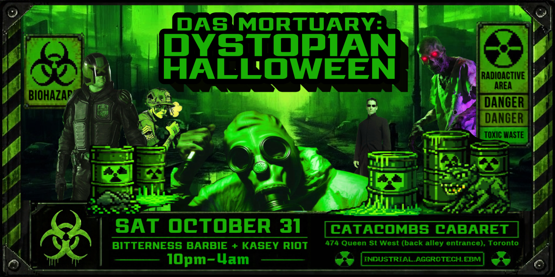 DAS MORTUARY: DYSTOPIAN HALLOWEEN with BITTERNESS BARBIE & Kasey Riot [Industrial Goth Night]