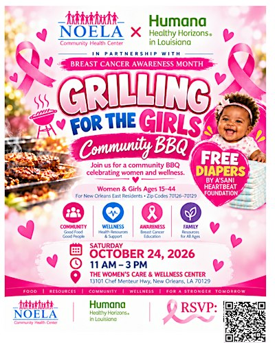 Grilling for The Girls: Community BBQ & FREE DIAPERS