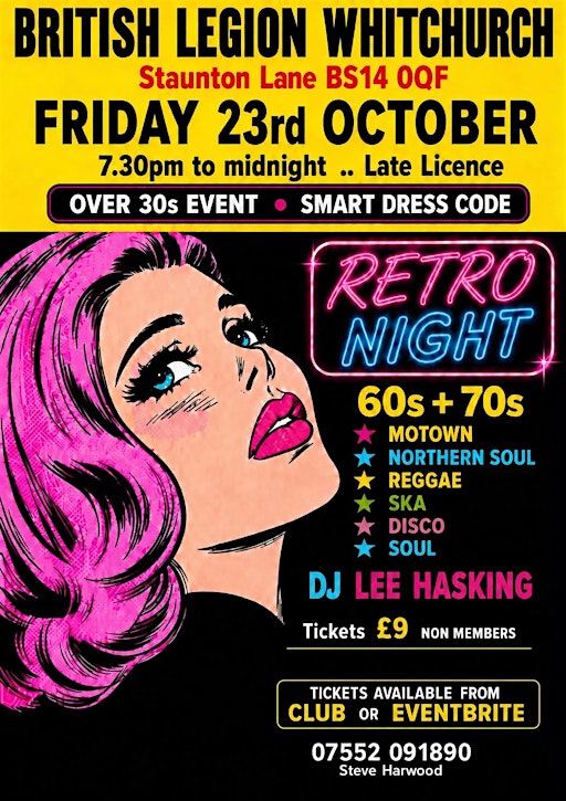 Whitchurch British legion Bs14  OQF over 30s retro night Dj Lee Hasking