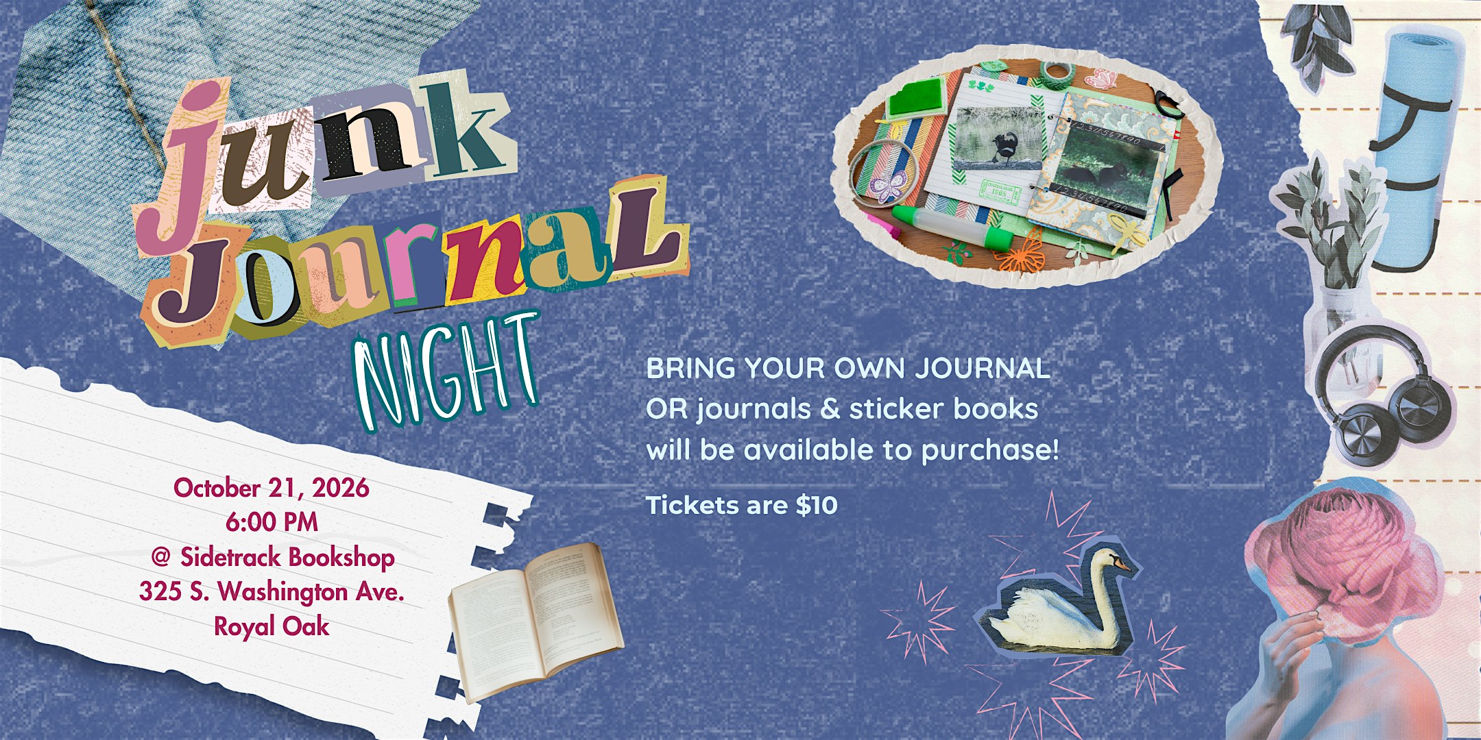 Junk Journal Night @ Sidetrack Bookshop