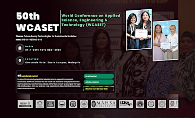 50th World Conference on Applied Science, Engineering & Technology (WCASET)
