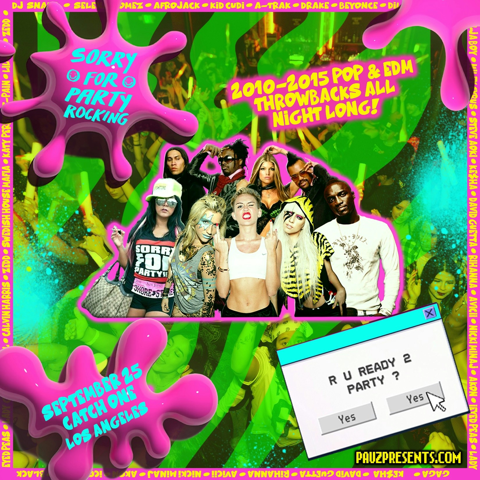 SORRY FOR PARTY ROCKING (2010-2015 Pop & EDM All Night Long!)