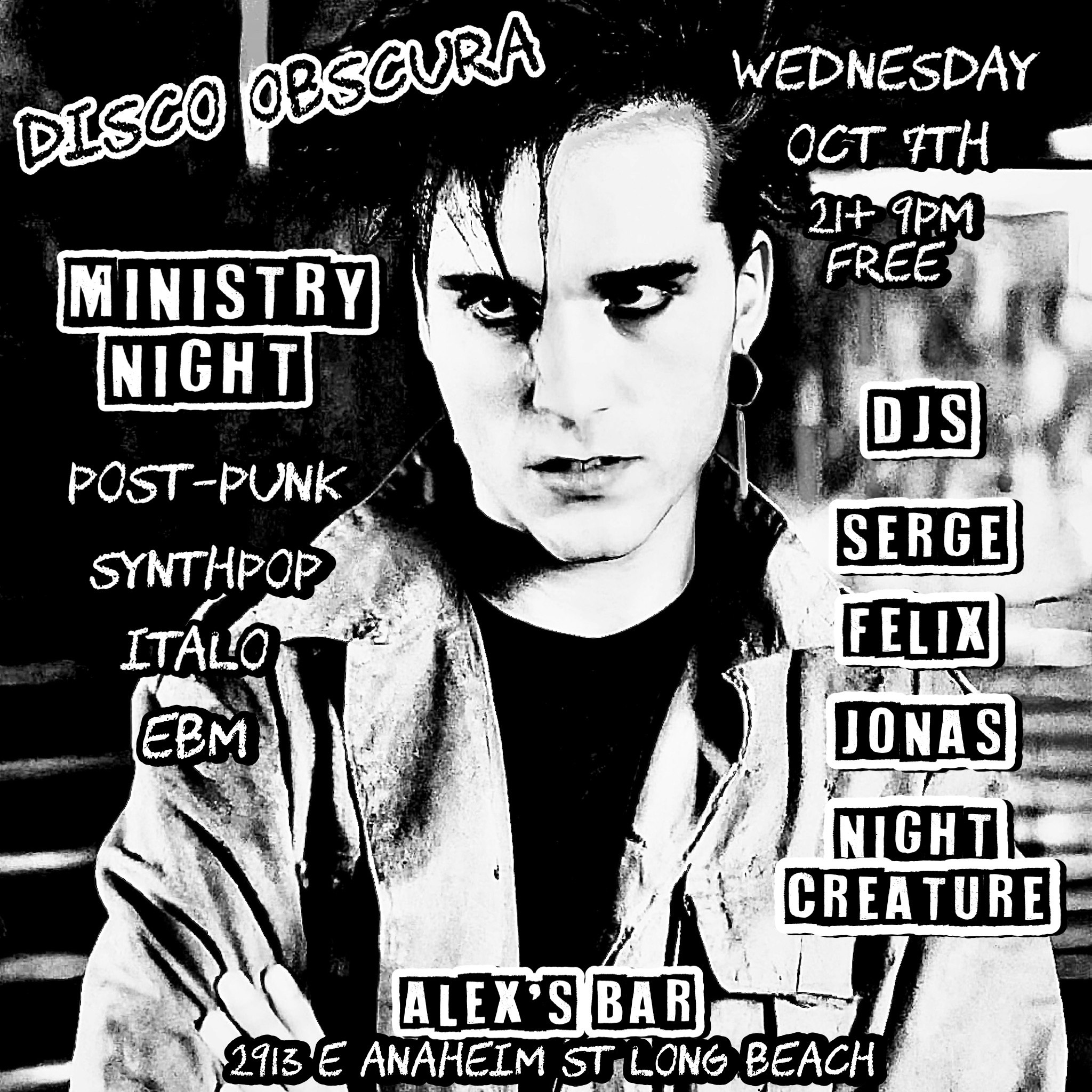 Disco Obscura - Post Punk, Synthpop, Italo, EBM Night