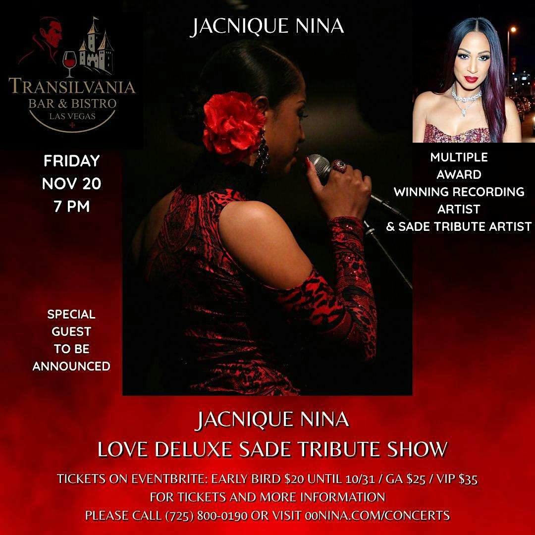 JACNIQUE NINA LOVE DELUXE SADE TRIBUTE SHOW