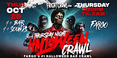 The Fright Crawl | Fargo Halloween Bar Crawl 2026 | Thurs, Oct. 29