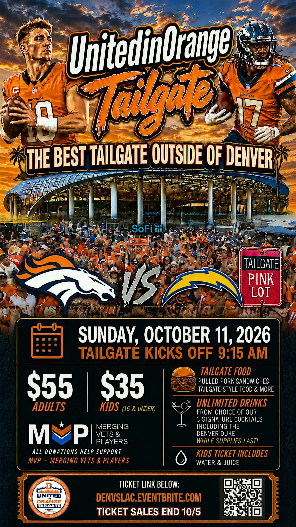UnitedinOrange Tailgate - Broncos vs Chargers
