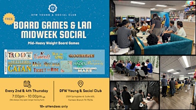 Board Games & LAN Midweek Social (mid-heavy weight board games)