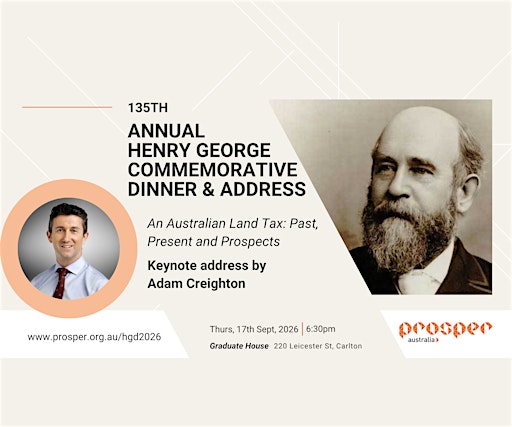 135th Annual Henry George Commemorative Dinner and Address