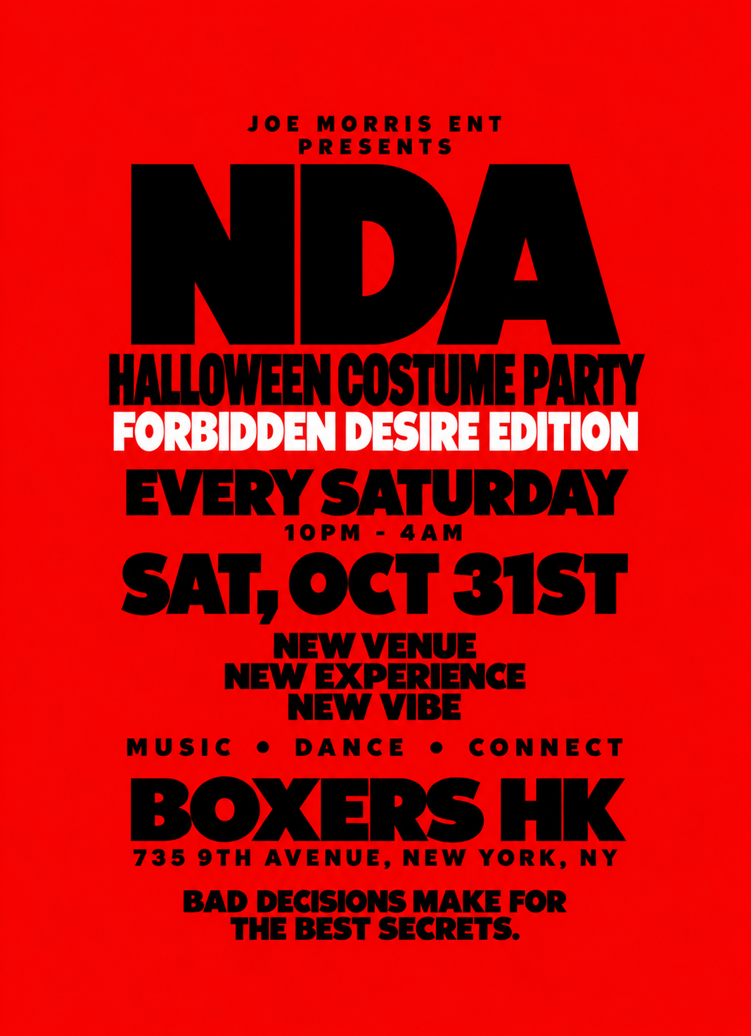 NDA- Halloween Costume Party 
Forbidden Desire Edition