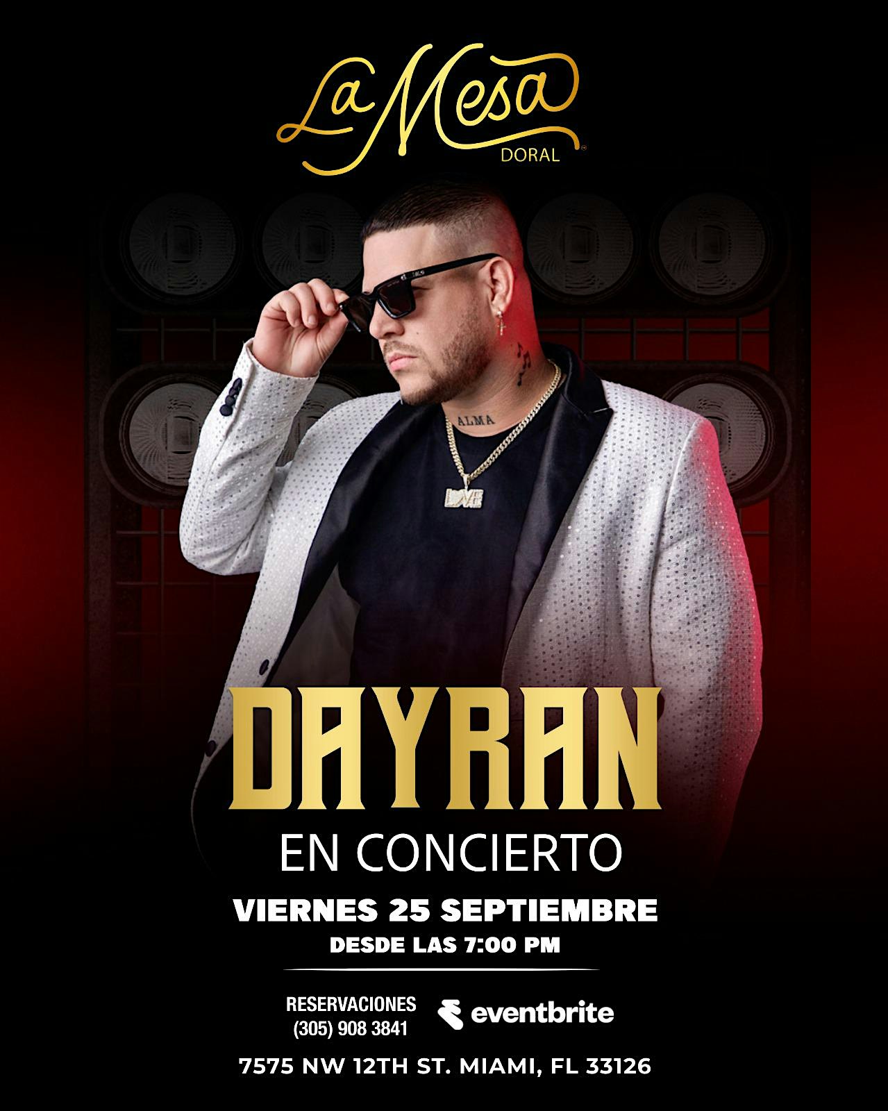 DAYRAN " DINNER SHOW " LA MESA DORAL