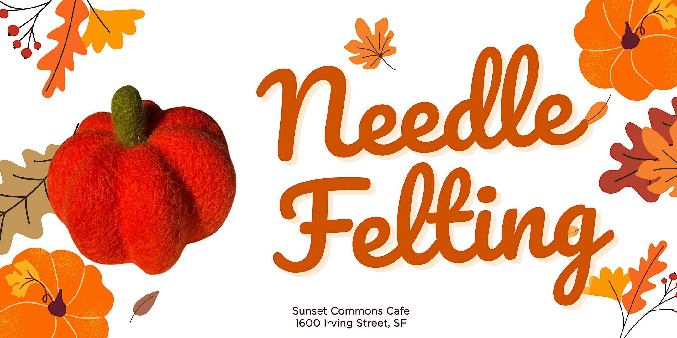 Needle Felt a Plump Pumpkin
