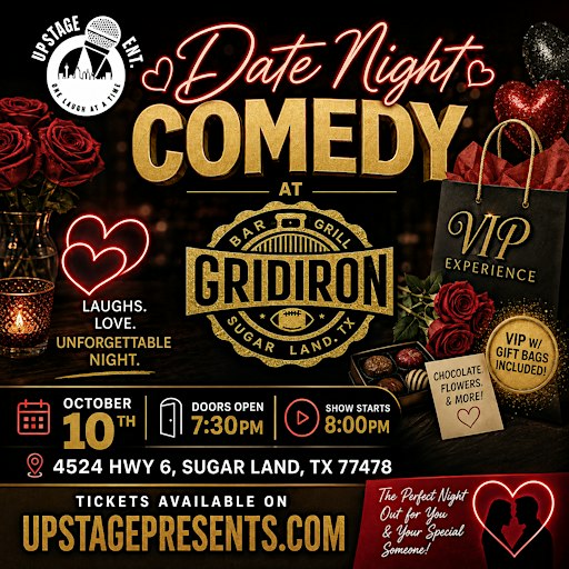 Date Night Comedy at Gridiron Bar & Grill - Sugar Land, TX