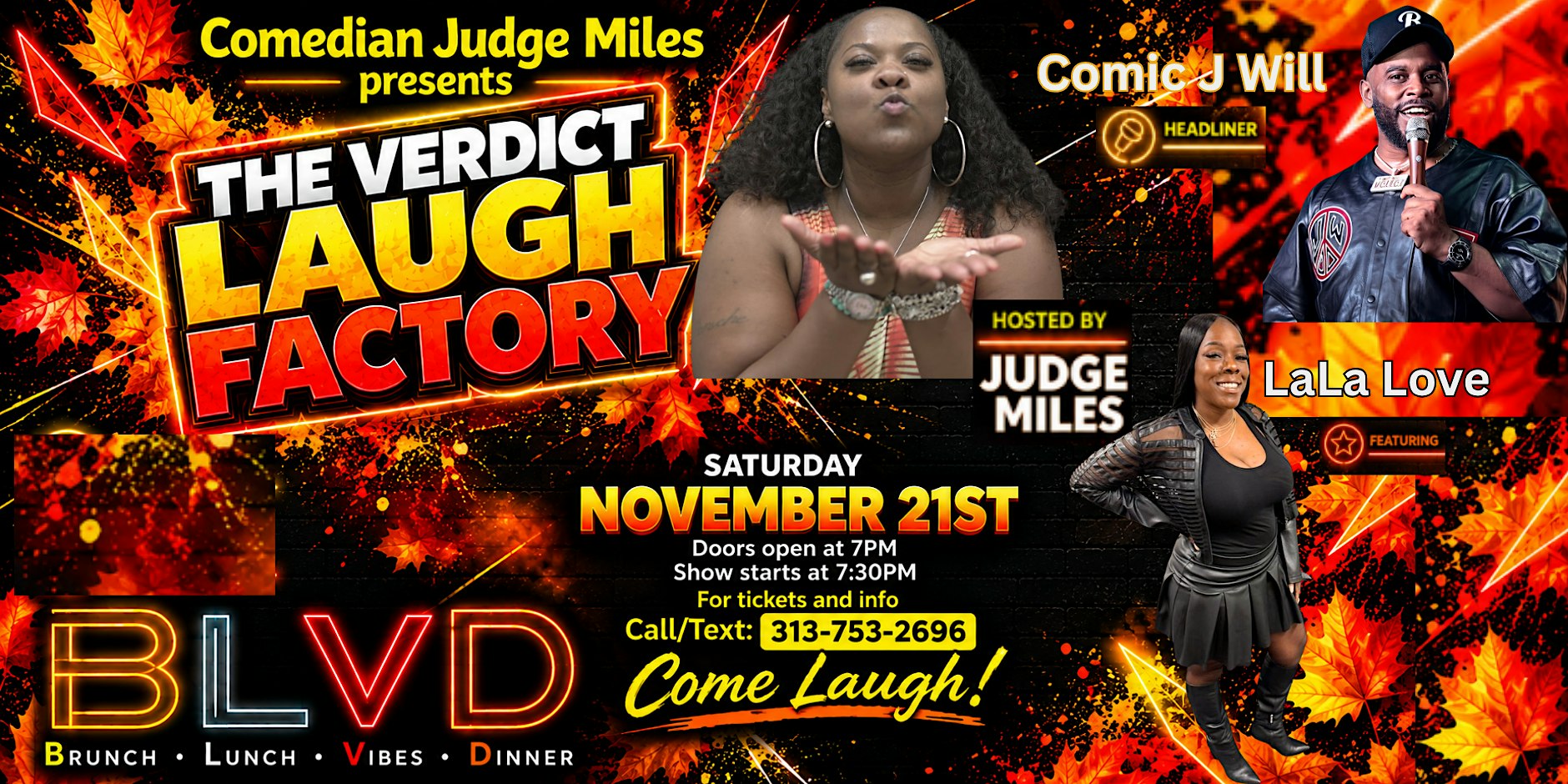 Comedian Judge Miles presents: The Verdict Laugh Factory at The BLVD