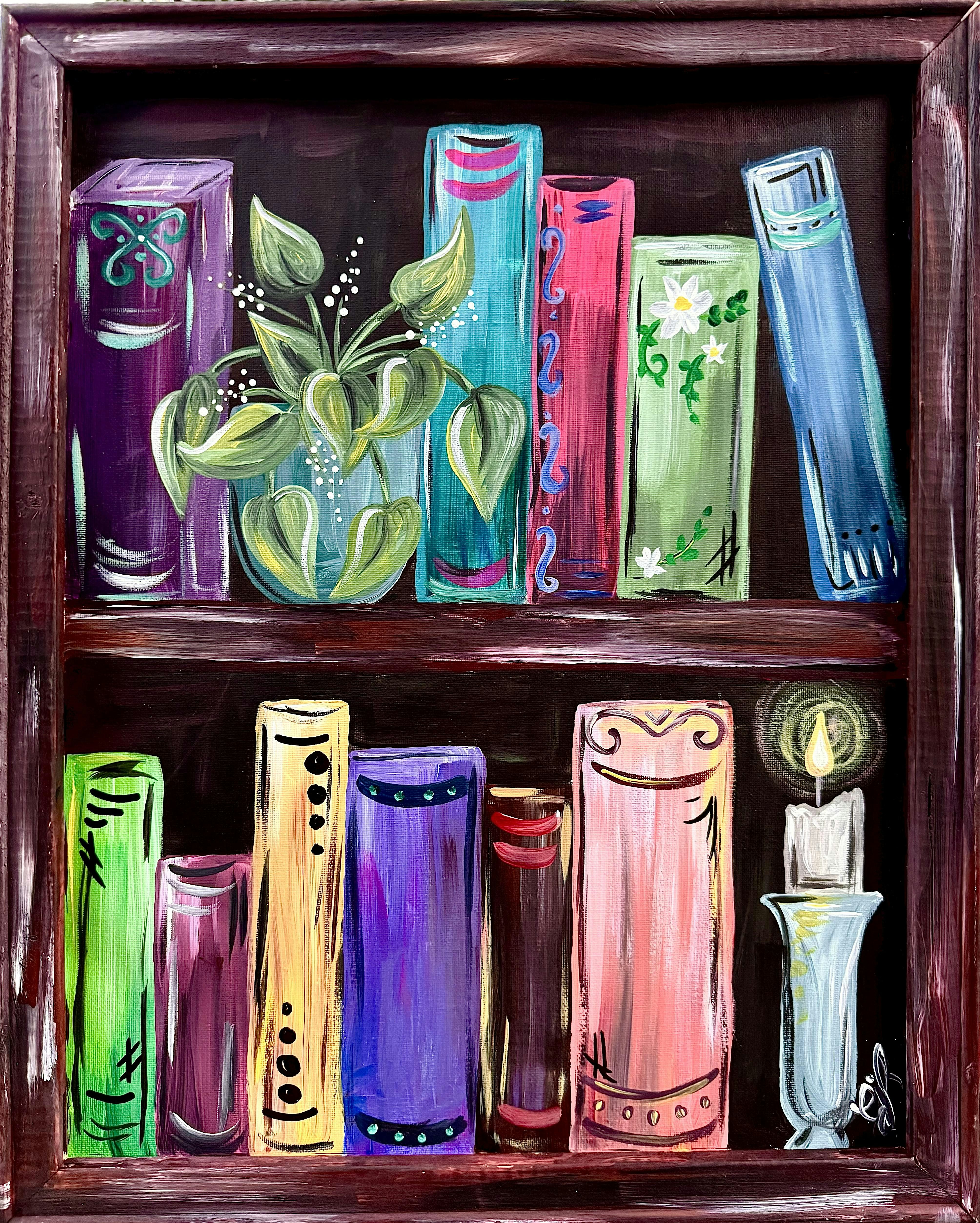 Create Your Own Bookshelf Painting at Fiction Beer Co.