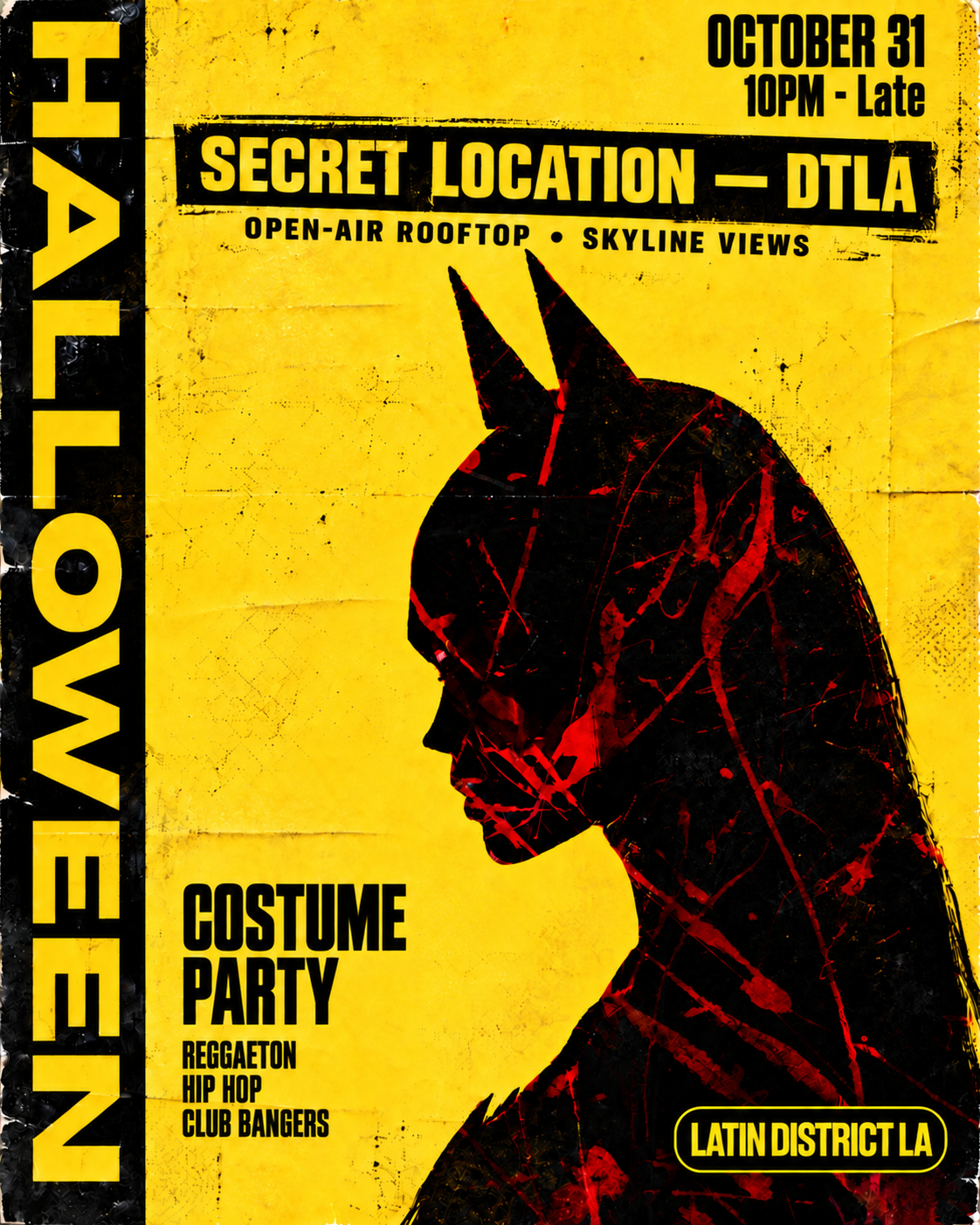 Latin District Halloween Rooftop Party