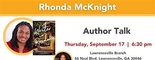Author Talk with Rhonda McKnight