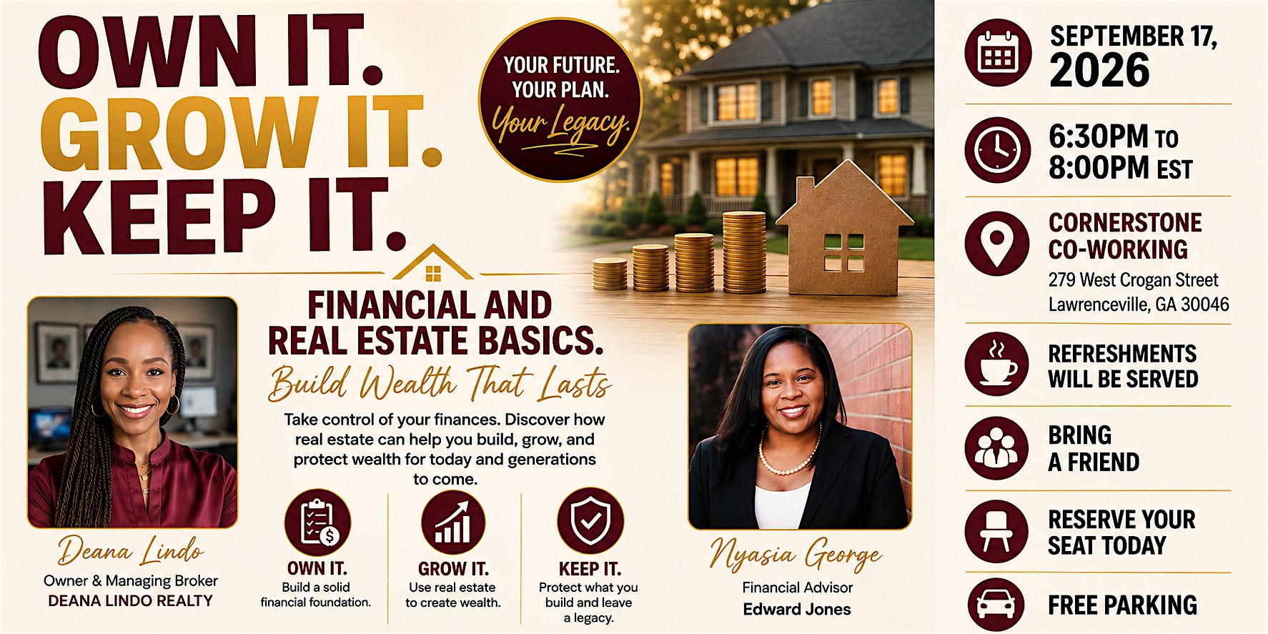Own It. Grow It. Keep It.  Building Wealth That Lasts