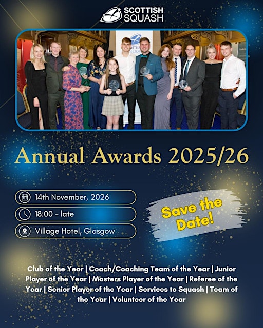 Scottish Squash Annual Awards 2025/26