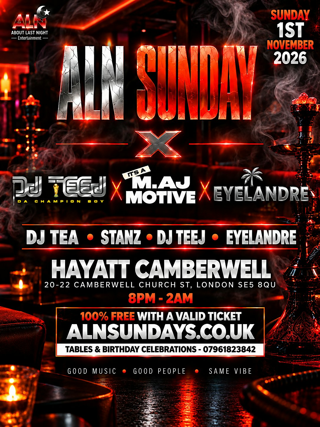ALN Sundays Halloween Edition X M.AJ X DJ TEEJ X EYELAND DRE