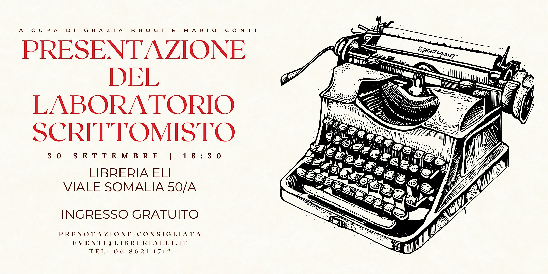 Anteprima gratuita del laboratorio "SCRITTOMISTO" alla Libreria Eli