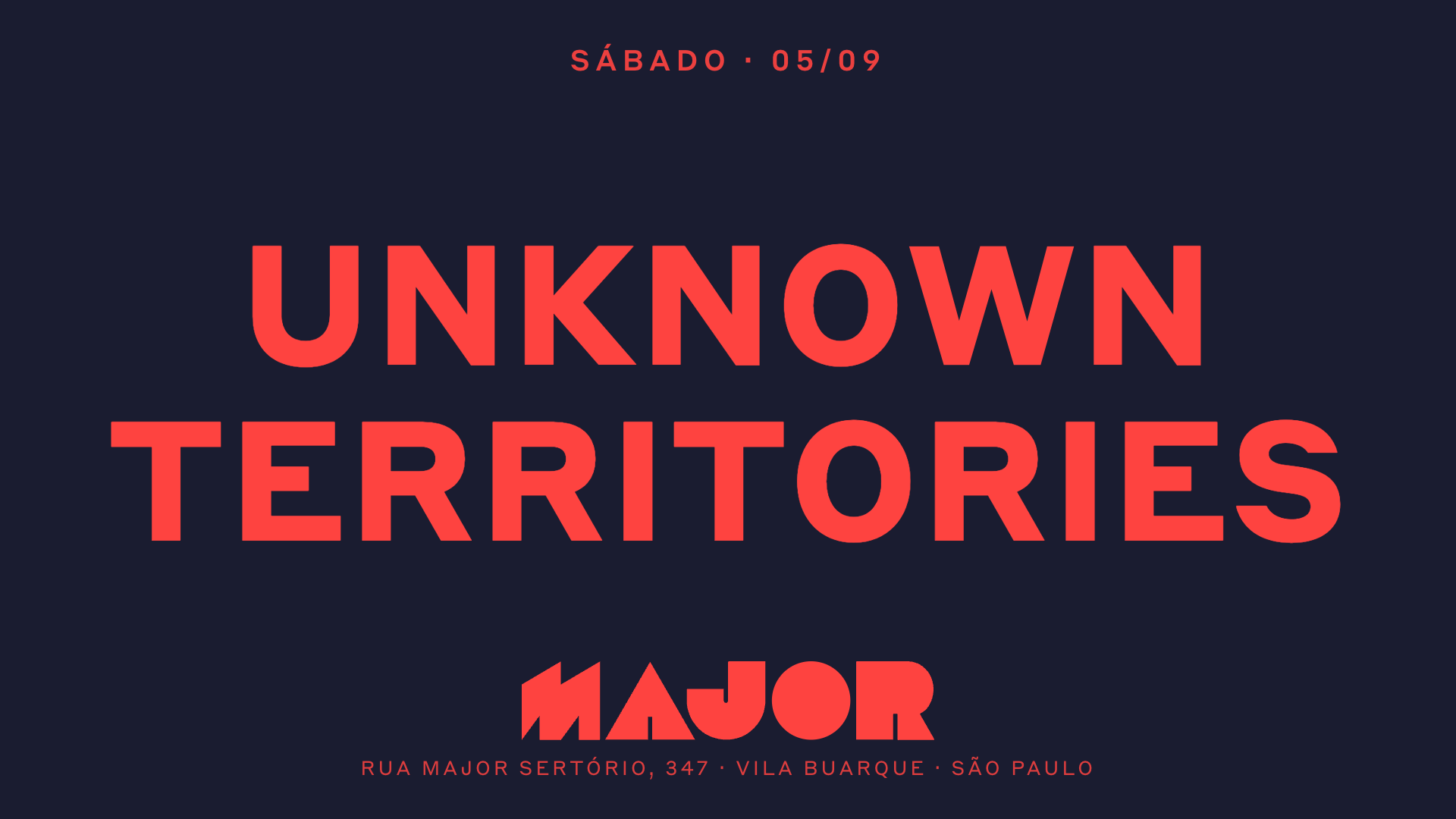 Major recebe Unknown Territories