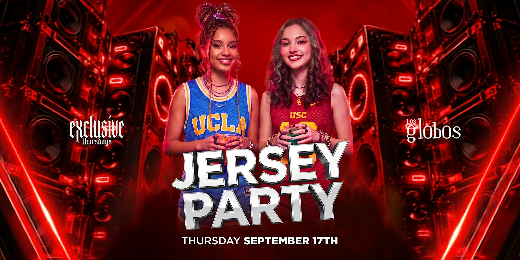 EXCLUSIVE THURSDAYS JERSEY PARTY 18+ @ LOS GLOBOS COLLEGE NIGHT