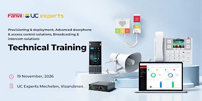 Fanvil - FREE live technical training - 19 November 2026