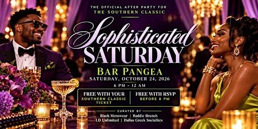 Sophisticated Saturday at Bar Pangea | Sat. Oct. 24th | 6p - 10p