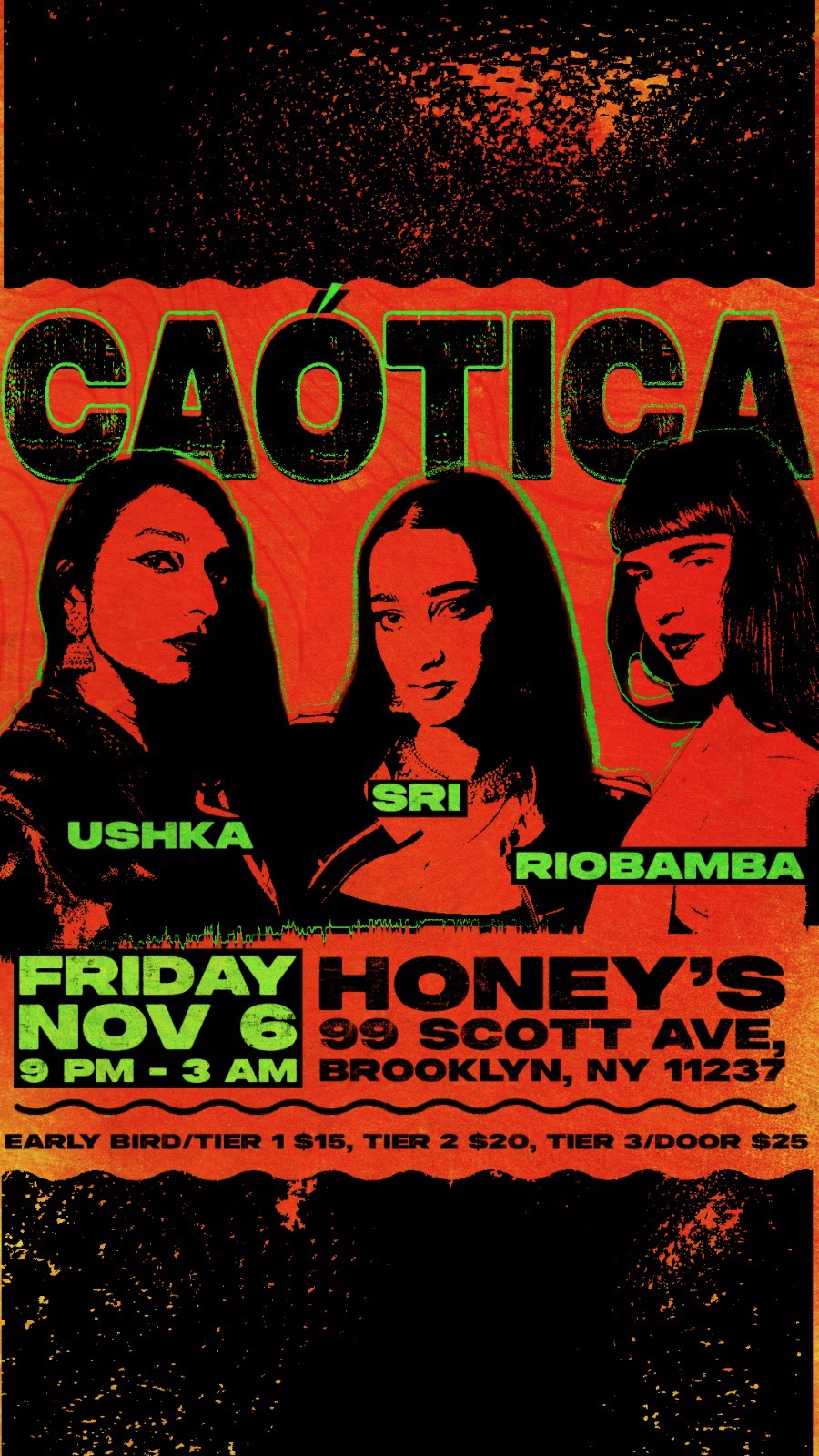 Caótica - November 6, 2026 @ Honey's, Brooklyn