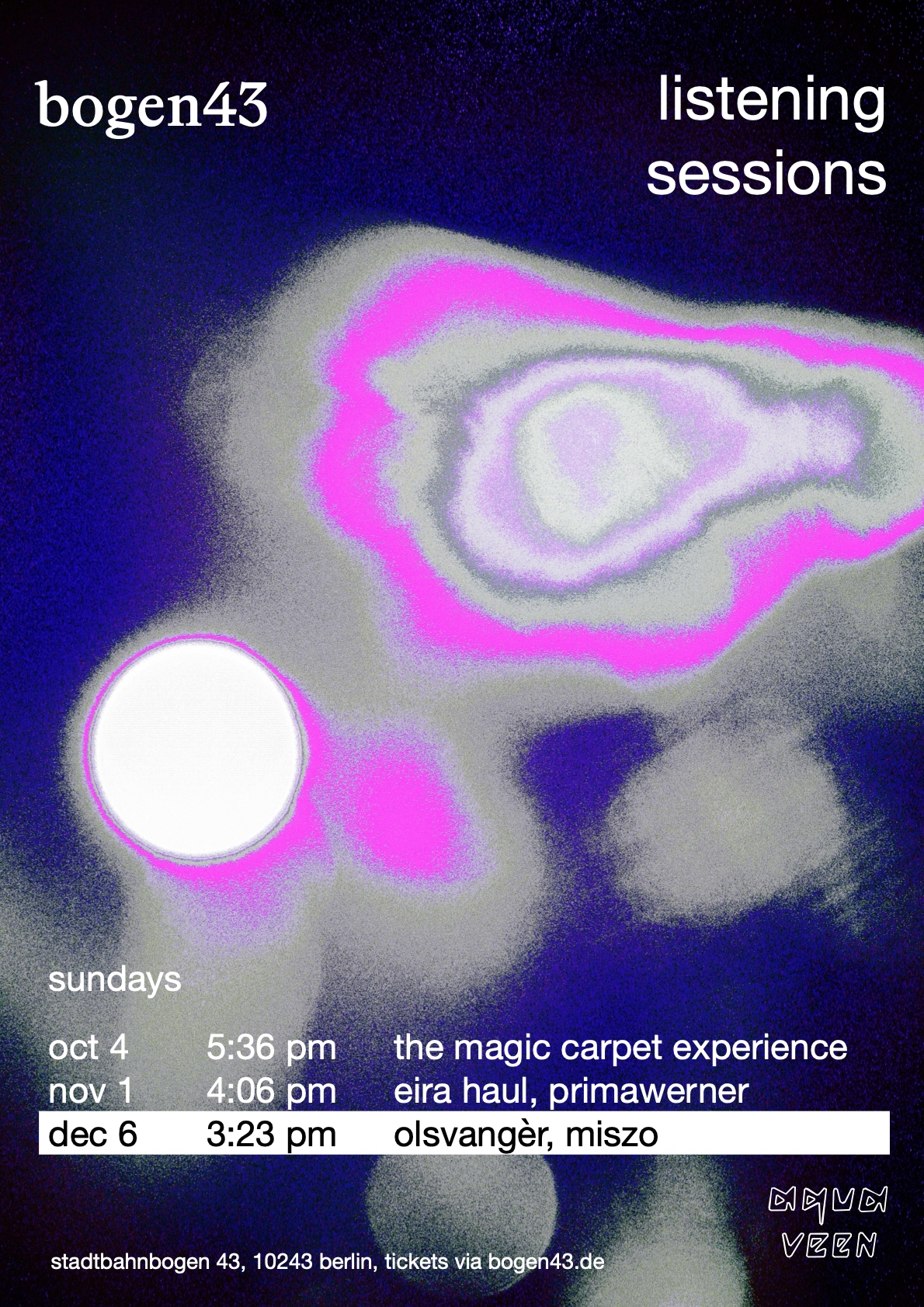 Bogen 43 listening sessions