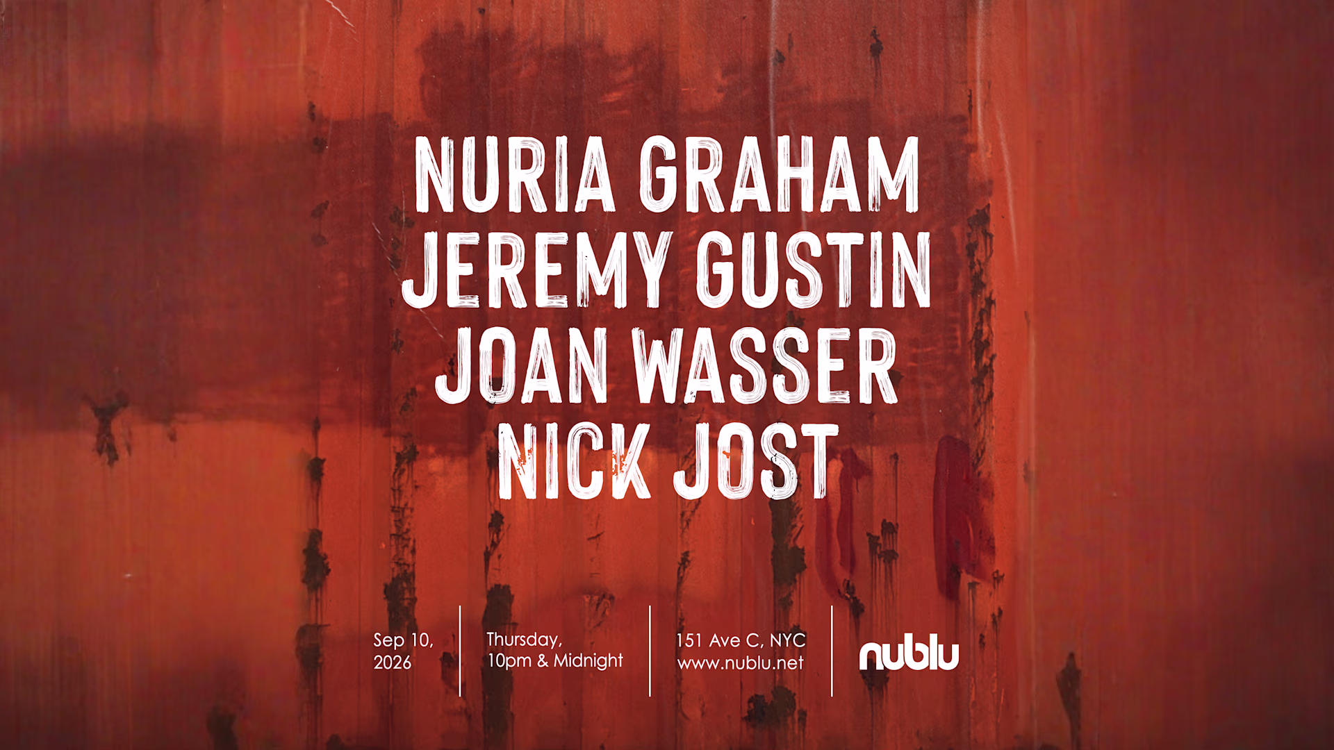 Nuria Graham, Jeremy Gustin, Joan Wasser, Nick Jost