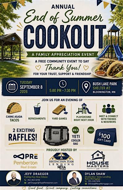 Annual End of Summer Cookout