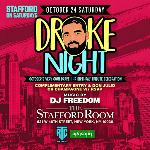Drake Night at The Stafford Room (Free Entry w/ RSVP)