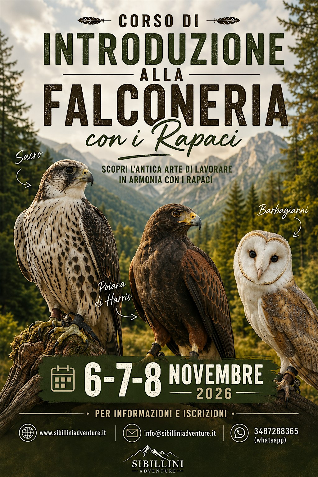 Corso di introduzione alla falconeria