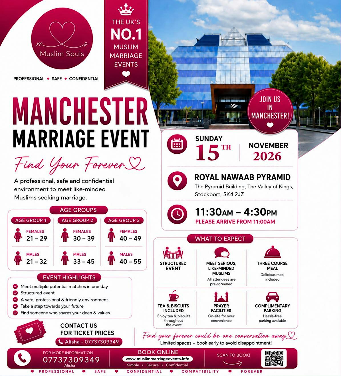Muslim Marriage Events  Manchester - 3 Age Groups