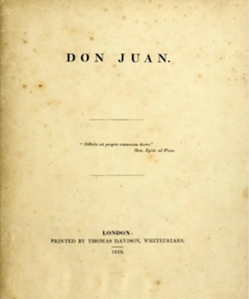 Slow Reading: Byron's Don Juan for Banned Book Week