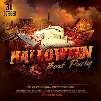 Halloween Boat Party Toronto - Saturday, Oct 31, 2026