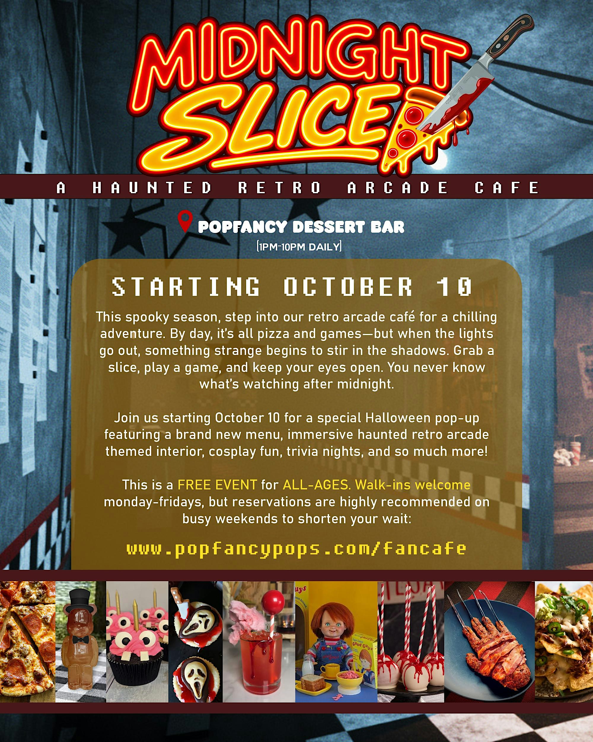 MIDNIGHT SLICE - a haunted retro arcade cafe