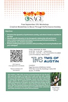 Free September CEU: Creative Modalities to Move Through Performance Anxiety