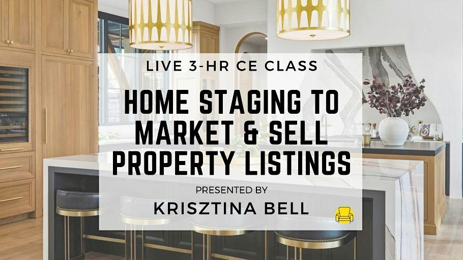 3HR  CE Class - Home Staging to Market & Sell Property Listings