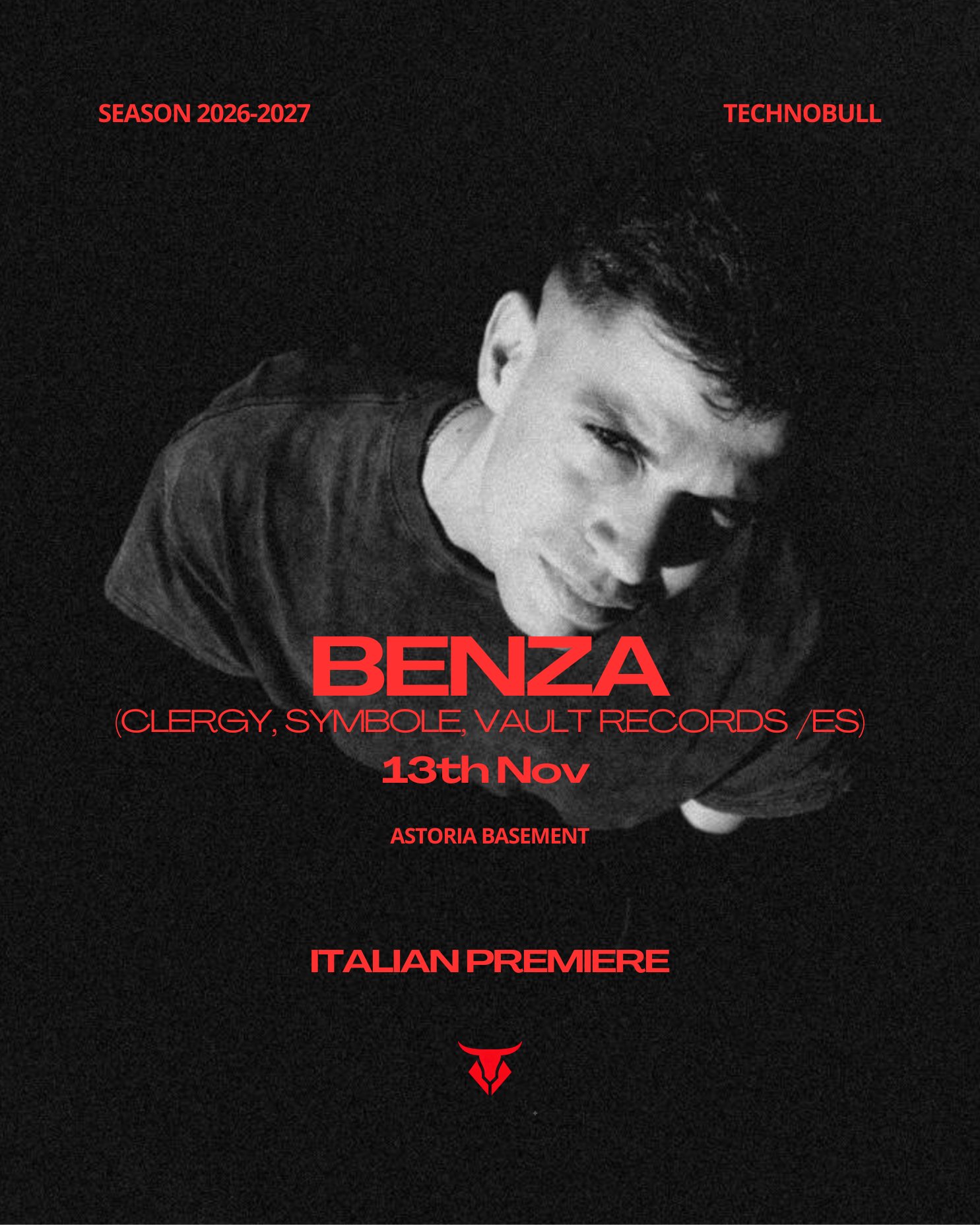 TECHNOBULL: BENZA (Clergy, Symbole, Vault Records /ES), Teeo Kristo + TBA
