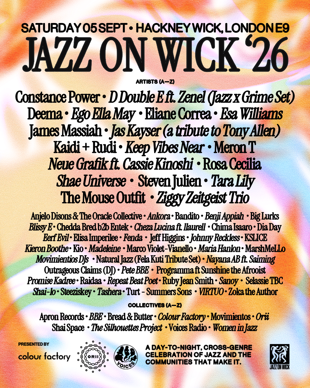 Jazz on Wick 2026: D Double E, BBE, Esa Williams, The Silhouettes Project, Steven Julien