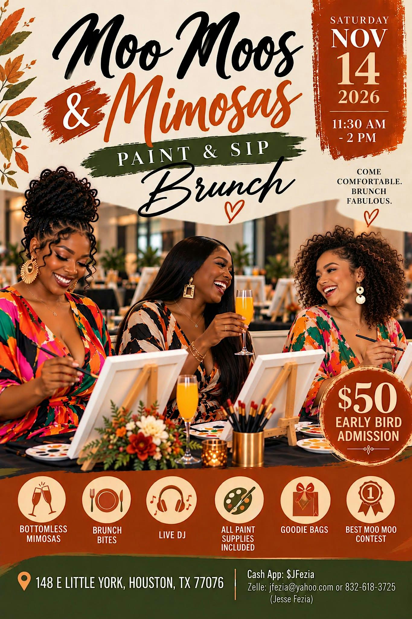 Moo Moos & Mimosas Paint & Sip