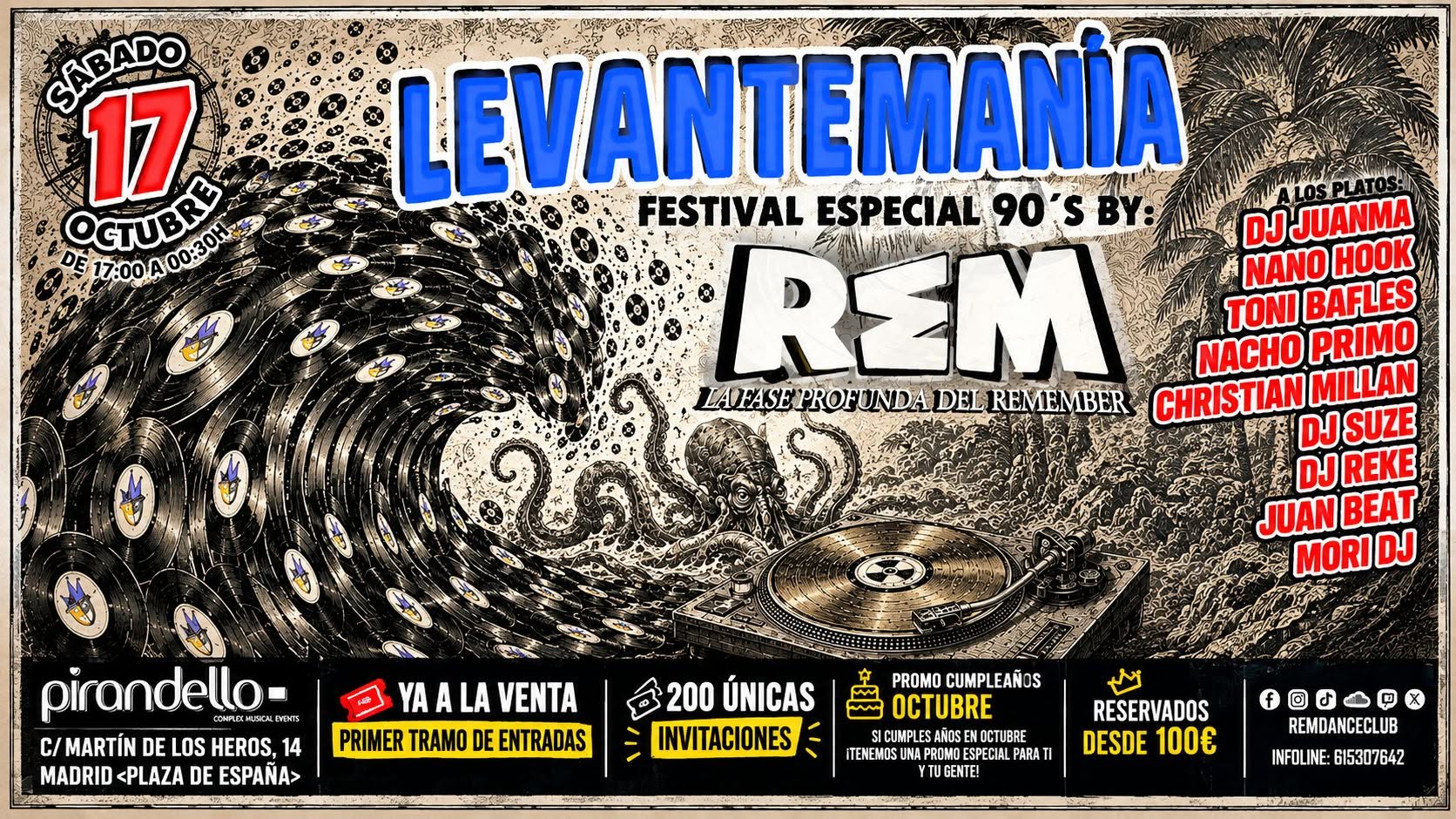 LEVANTEMANÍA – FESTIVAL ESPECIAL 90'S BY REM