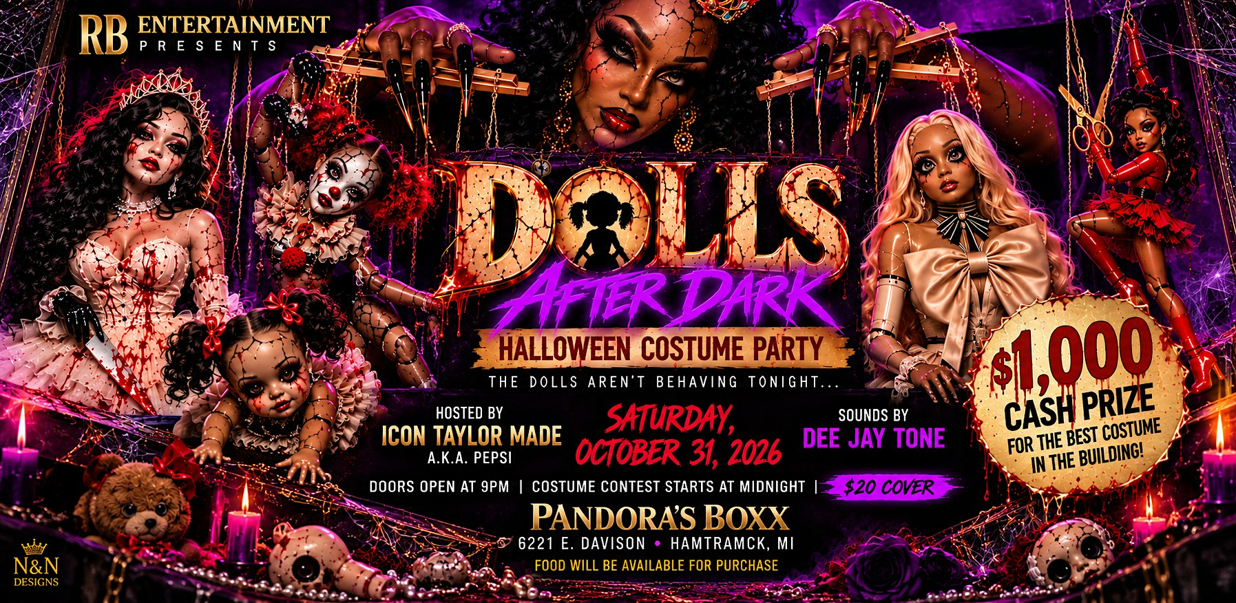DOLLS AFTER DARK HALLOWEEN COSTUME PARTY