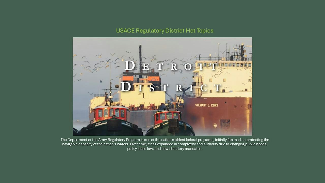 USACE Regulatory District Hot Topics